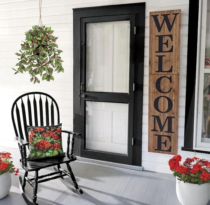 Briful Artificial Hanging Plants in Black Pot 17.7" Lifelike Trailing Faux - Image 6