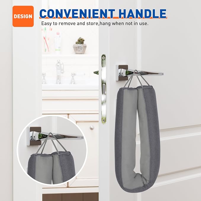 MAGZO Door Draft Stopper 32 Inches, Energy Saving | Triangular Weighted Door - Image 8