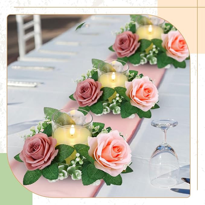 Yunlly 12 Pcs Rose Candle Rings - Image 6