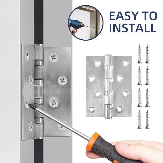 6 Pack Ball Bearing Door Hinges - Image 6