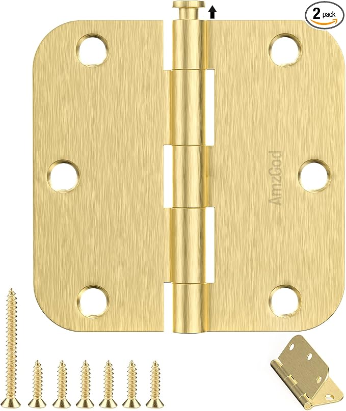 Door Hinges Brushed Nickel by AmzGod
