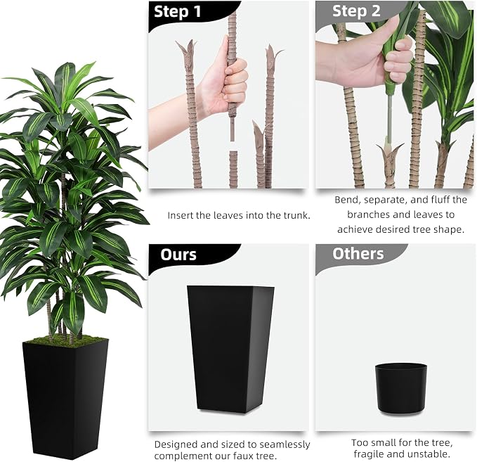 ASTIDY Artificial Plant 5FT Dracaena Fake Tree - Image 5