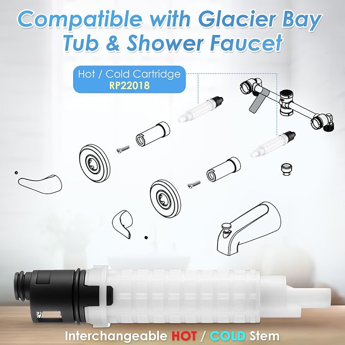Hot or Cold Shower Cartridge Compatible - Image 4