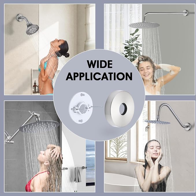 Shower Arm Stabilizer Bracket and Flange Cover Brushed Nickel - Image 5