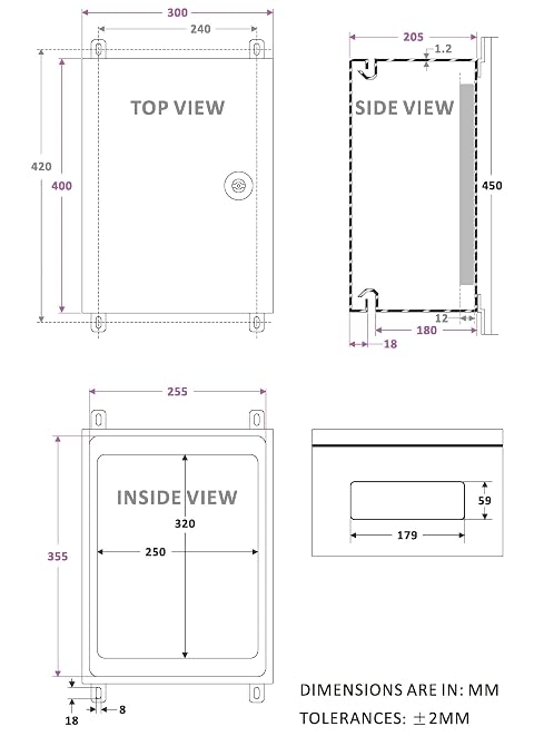 IP65 Weatherproof Metal Box Wall-Mounted Electronic Equipment Enclosure Box - Image 5