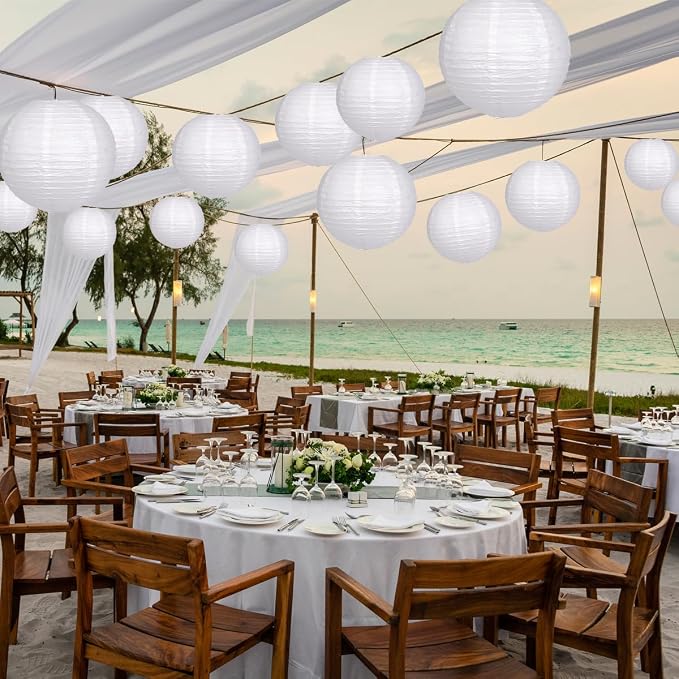 Paper Lanterns Party Decorations, Round Hanging Paper Lanterns Decorations - Image 4