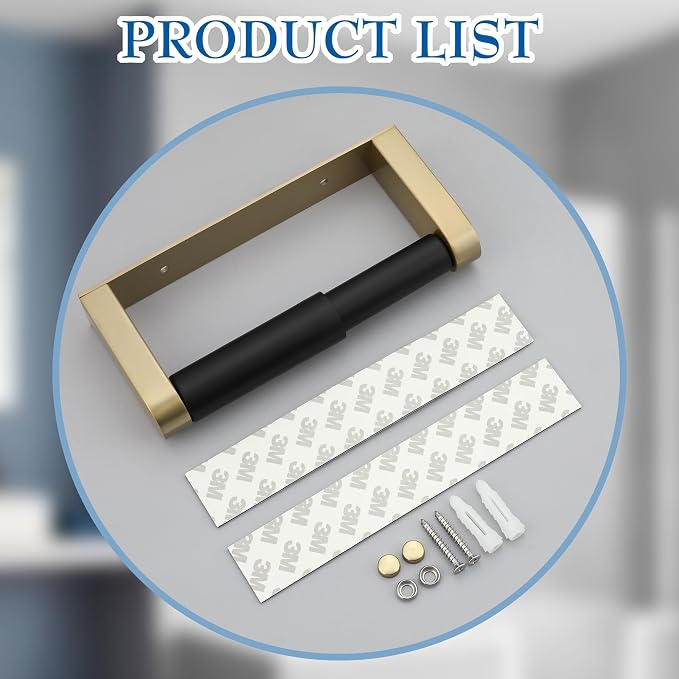 Alise Gold Toilet Paper Holder Wall Mounted - Image 8