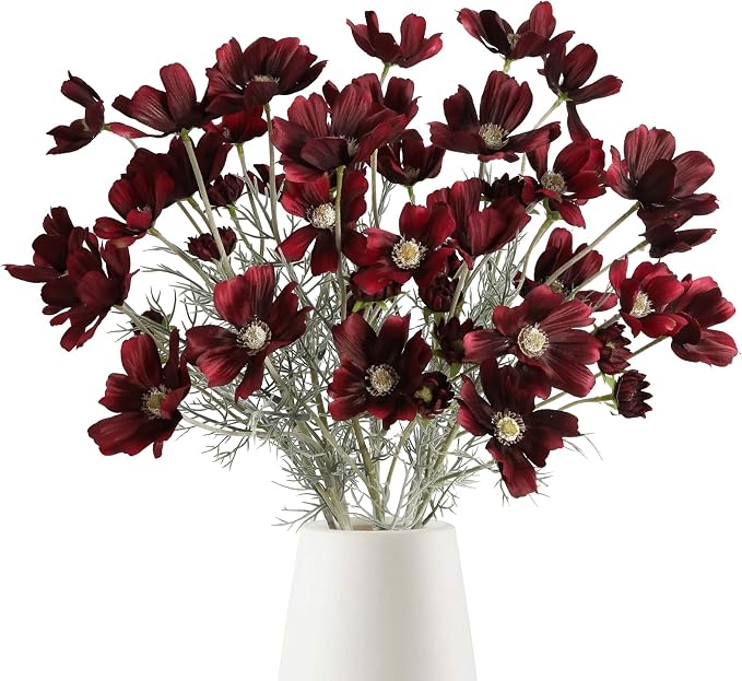 6PCS Cosmos Silk Flowers 24'' Wild Flowers Artificial Fake Flowers Arrangement by Fqueelvys