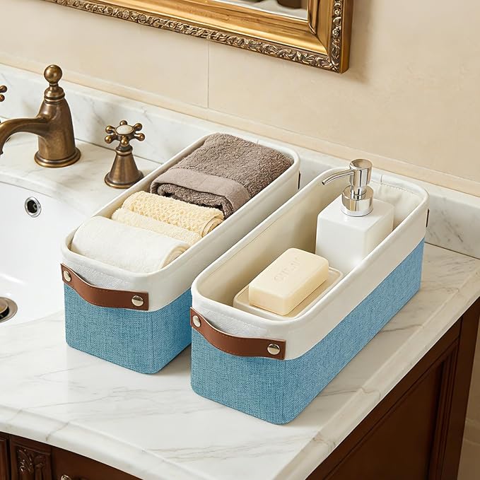 Small Fabric Storage Baskets, Decorative Basket - Image 2