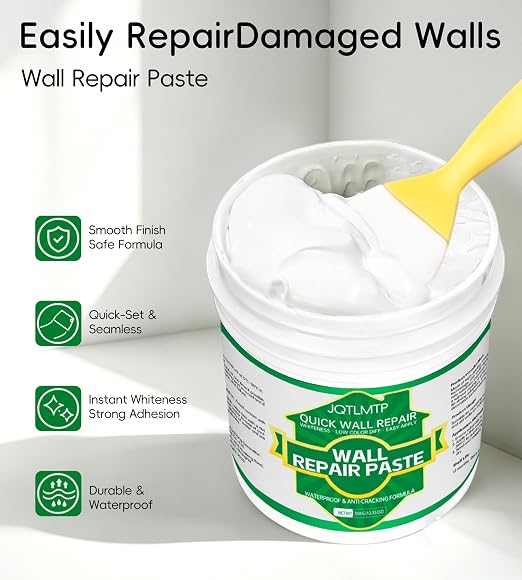 Wall Repair Paste 12 OZ, Drywall Crack & Hole Filler, Fast Drying Spackle - Image 2
