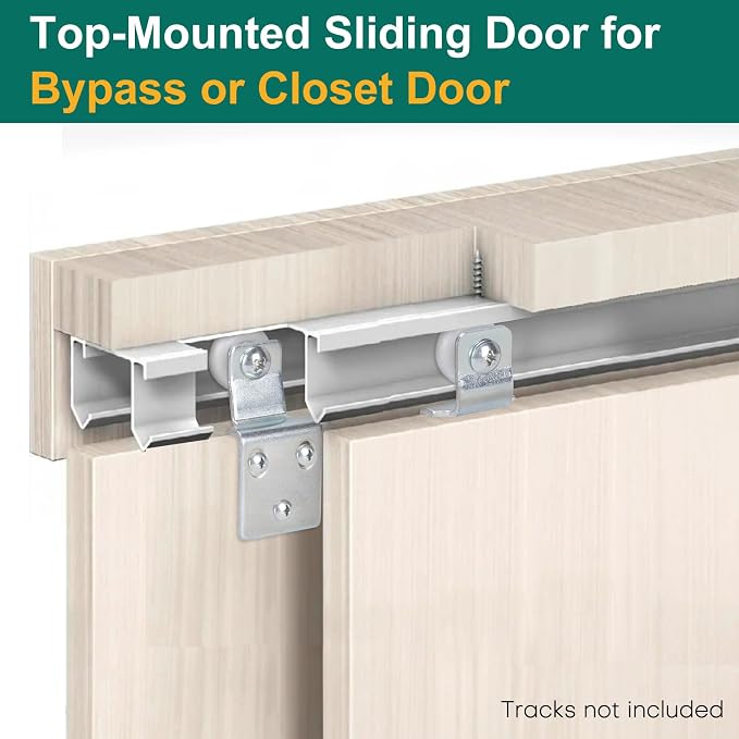4Pair Sliding Closet Door Roller Kit - Image 2