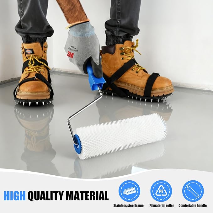 2PCS 9 inchFloor Self Leveling Screed Spiked Roller, Epoxy Roller - Image 3