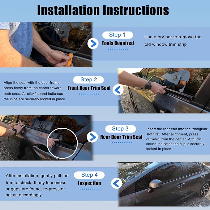 Weatherstrip Window Moulding Trim Seal Belt - Image 7