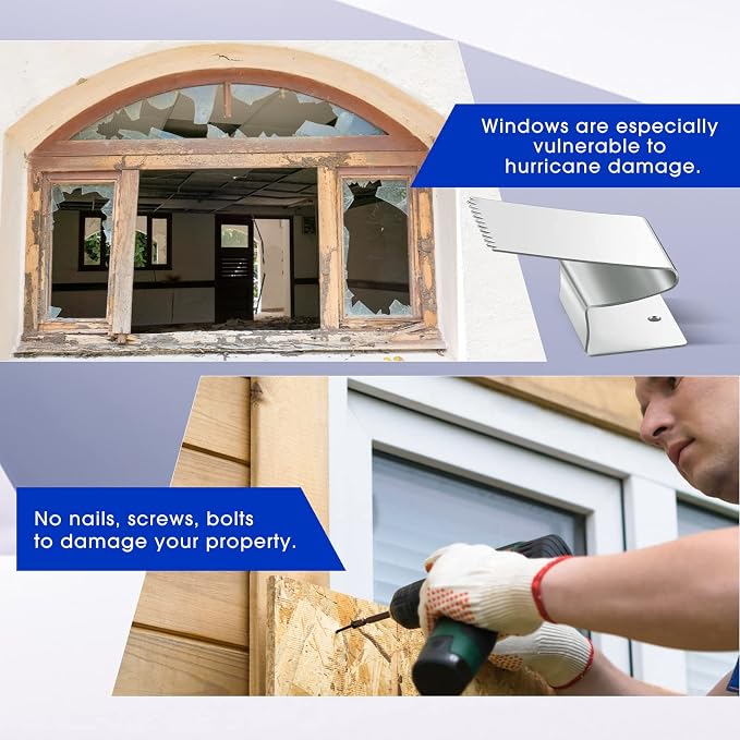 Universal Hurricane Shutters for Windows Exterior, Window Clips, Hurricane - Image 4