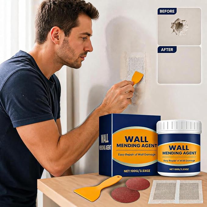 Drywall Repair Kit, Drywall Hole Patch Repair Kit, Wall Spackle Paste 3.53OZ to - Image 4