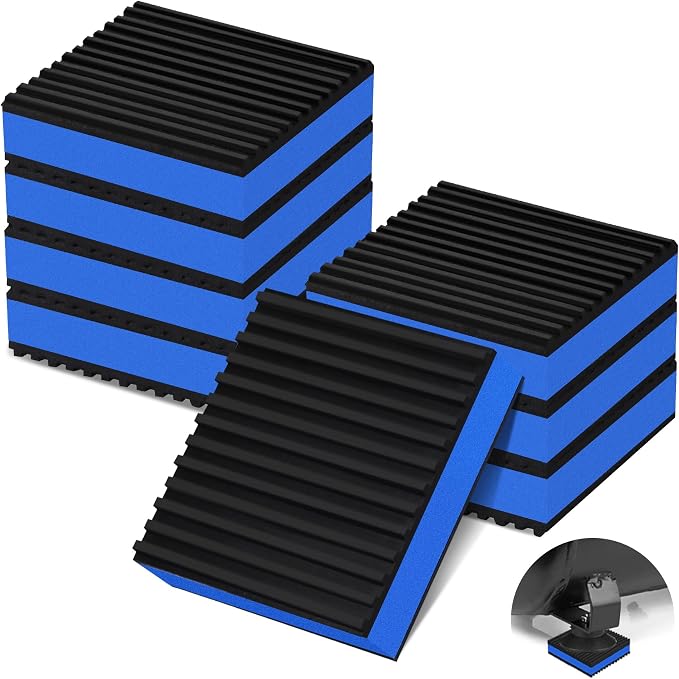 8 Pack Anti Vibration Pads for Washing Machine 3"x3"x7/8", Sound Isolation by phepetroll