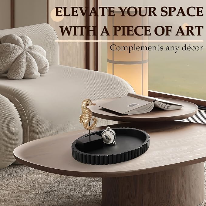 Oval Tray for Coffee Table Decor, Solid Concrete, Aesthetic Home Decor - Image 7