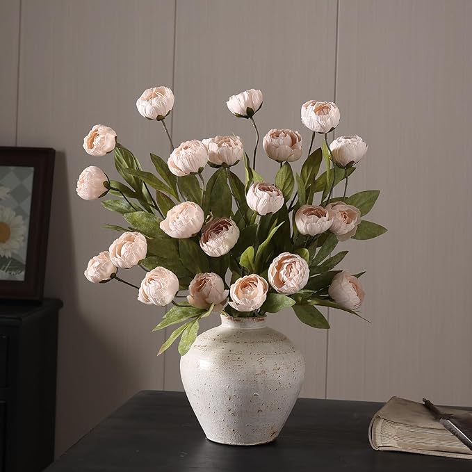 12 Pcs 27" Faux Silk Peony Artificial Flowers Stems - Image 6