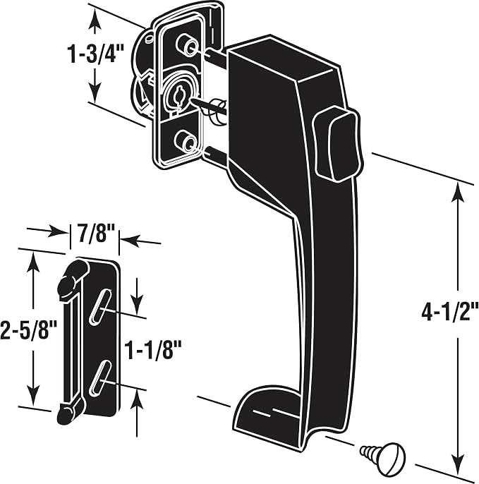 Prime-Line K 5071 Screen and Storm Door Push Button Latch Set - Image 2