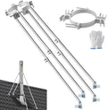 2026 Updete 6-8 Inch Extended Roof Bracket Supports Chimney Stove Pipe by QLNGAS