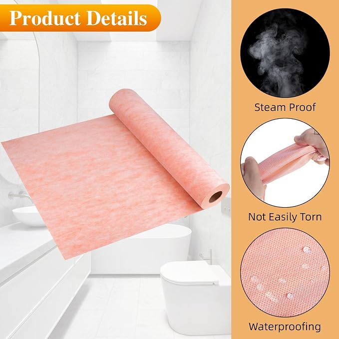 Waterproofing Membrane Band for Shower, Waterproof Membrane Tape-3.3Ftx65Ft | - Image 5