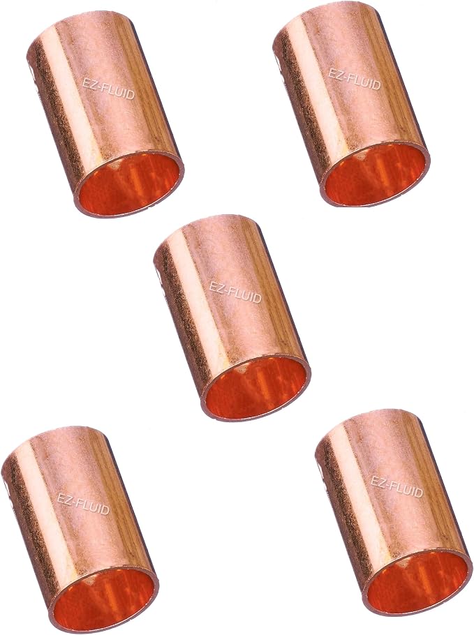 EZ-FLUID 2" C X C LF Copper Slip Coupling Pressure Fitting Without Stop by EZ-FLUIDPlumbingProducts