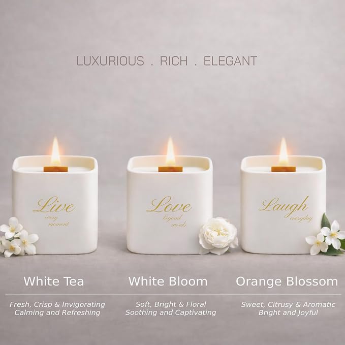 Set of 3 Premium Scented Soy Candles Gift Set | One Life Collection - Image 2