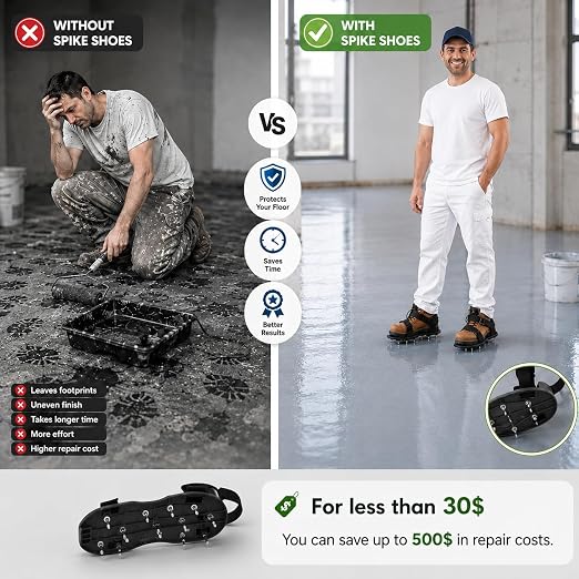 Premium Epoxy Shoes, Floor Spiked, Fully Assembled gunite 3/4" Short Spikes - Image 3