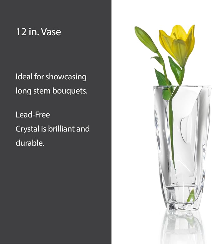 Mikasa Cassia Crystal Glass Vase, 12 Inch - Image 3
