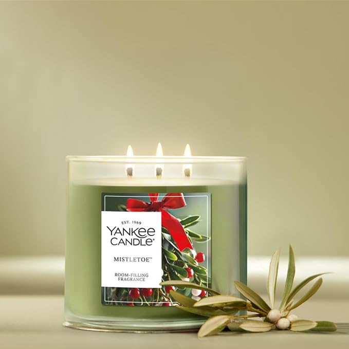 Yankee Candle Mistletoe, Scented Candle, 14.5oz 3-Wick Candle Jar - Image 2