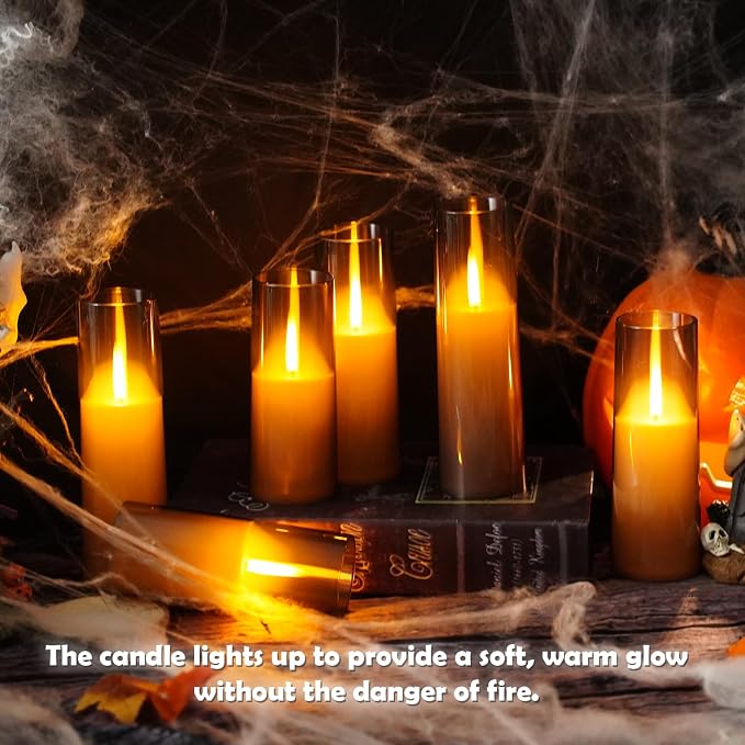 kakoya Flameless LED Candles Upgraded Realistic Flickering Flame, LED Pillar - Image 2