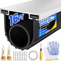 Holikme 16FT Garage Door Bottom Seal, Pre-drilled Track, U+O Rubber Seal by Holikme