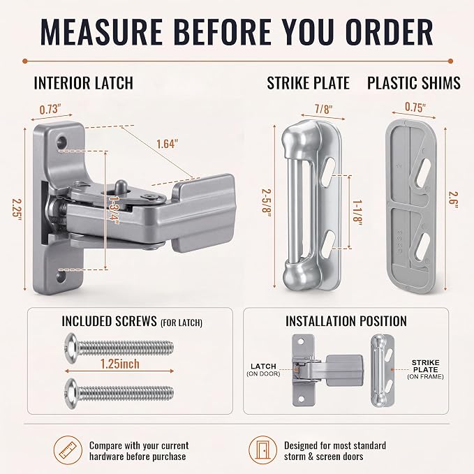 Storm and Screen Door Latch Repair Kit - Image 5