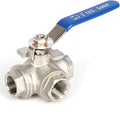U.S. Solid 1/2" 3 Way Ball Valve by USSolid
