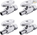 4PCS Efield Straight Stop Valve, 1/2" Barb Crimp Pex x 3/8"OD Compression | 1/4 by EFIELDPEXTUBING