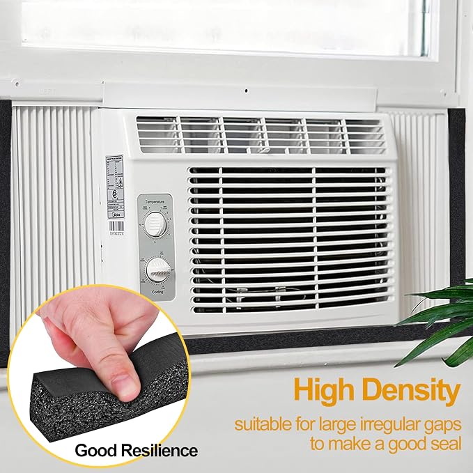 High Density Foam Tape Air Conditioner Window Seal, 2x1 Inch Thick Foam Stripe - Image 3