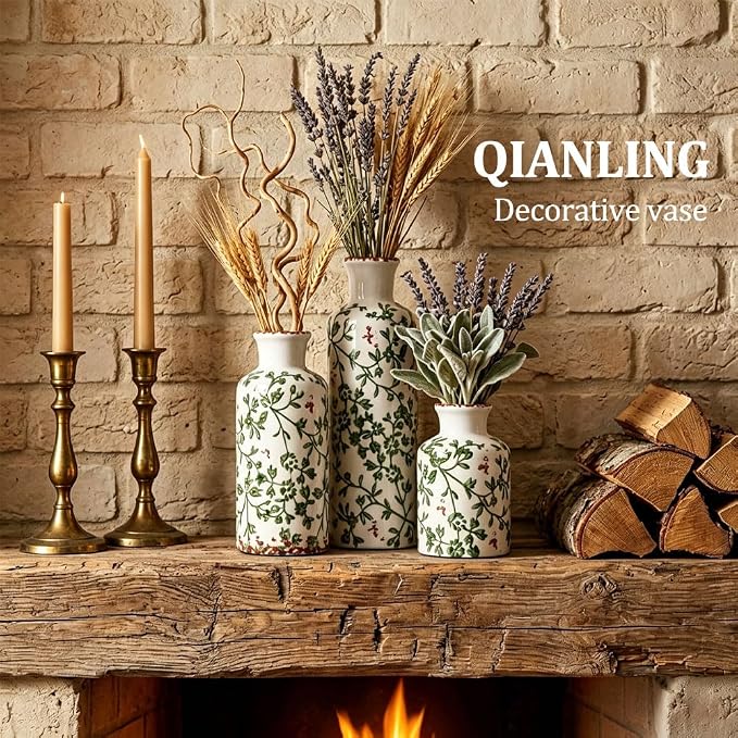 Green Ceramic Vase Set - Image 4