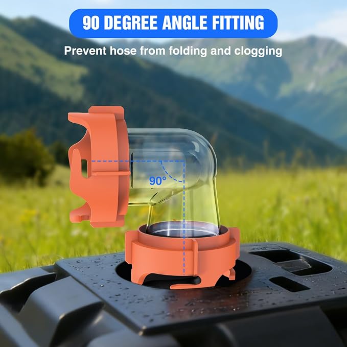 Nilight 90 Degree RV Tote Tank Adapter, Leak-Proof Double Odor-Tight Sealing - Image 5