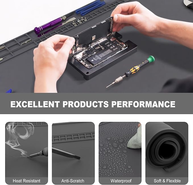 Extra Large Soldering Mat, 32.3’’x16.6’’ Large Silicone Solder Mat, 932℉ Heat - Image 3