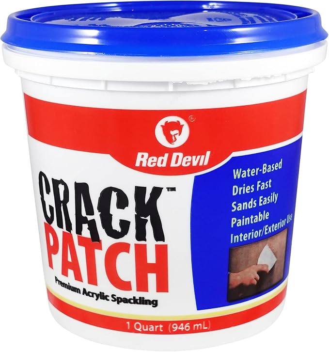 Red Devil 0804 Crack Patch Premium Acrylic Spackling, 1 Quart, 6 Pack by RedDevil