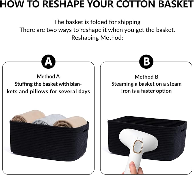MiniArk Large Storage Baskets for Organizing, Baby Nursery, Toy Bins Box - Image 7