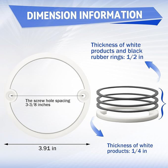 Shower Drain Height Extension Kit Fits 3-3/8" Drain Strainers | Can be Used in - Image 2
