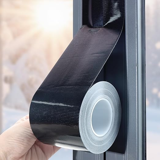 Window Sealing Tape, Window AC Insulation Tape, 3 Inch x 65 FT Black | by Birllaid