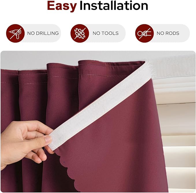 Self Adhesive Curtains, No Drilling Curtains, Easy Installation - Image 7