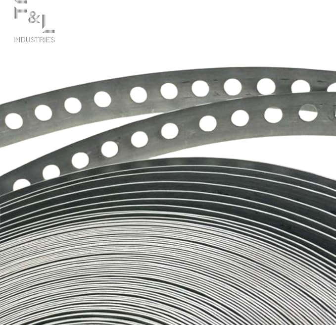F&L Galvanized Pipe Strap 3/4" x 100 FT – Heavy-Duty 24 Gauge Steel Hanger Strap - Image 3