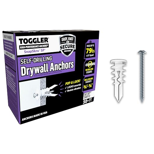 TOGGLER SnapSkru SP Drywall Anchors by TOGGLER