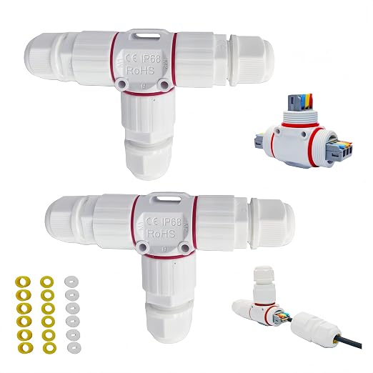 T-Type Waterproof Cable Connectors, 3 Way IP68 Waterproof Electrical Junction - Image 9