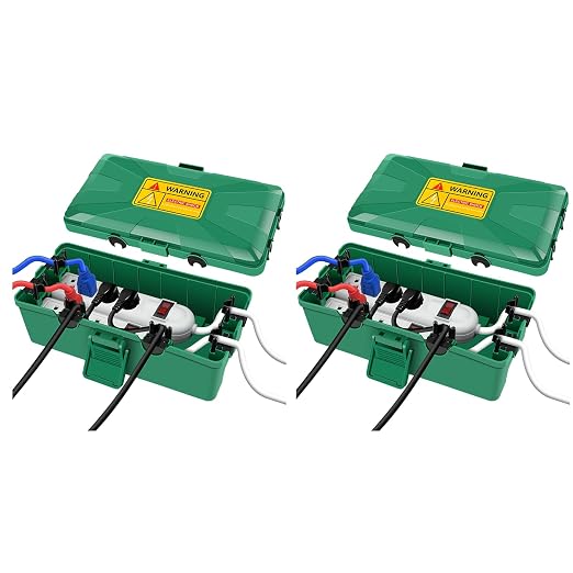 2 Pcs Outdoor Electrical Box Waterproof, Medium Weatherproof Electrical Box | by NineLeaf