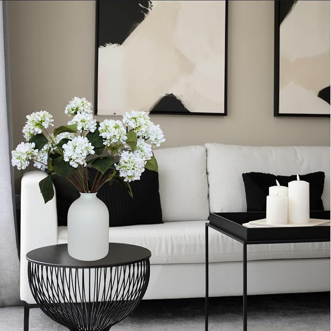Small Faux Hydrangea Flowers 5 Stems - Image 7