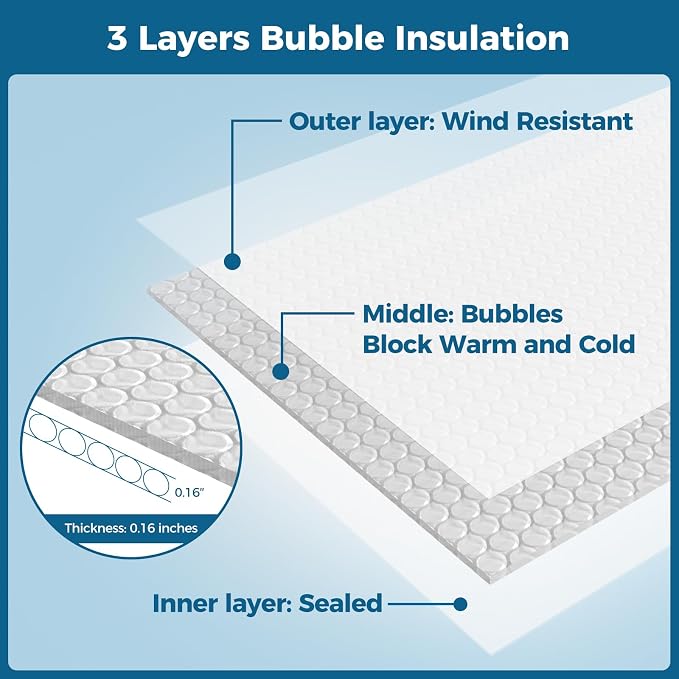 Augblinds Window Insulation for Winter, Curtain Size 46 Inch x 62 Inch - Image 3